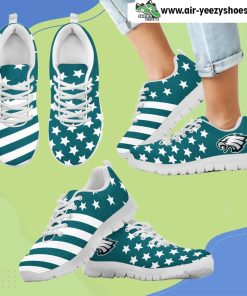 America Flag Full Stars Stripes Philadelphia Eagles Breathable Running Sneaker
