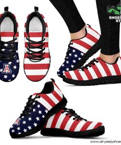 America Flag Logo Bottom Stripes Arizona Wildcats Breathable Running Shoes
