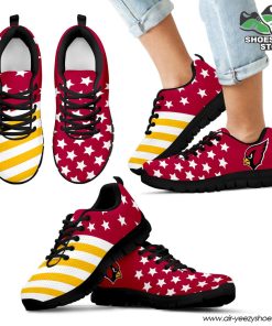 Arizona Cardinals America Flag Full Stars Stripes Pattern Sneaker
