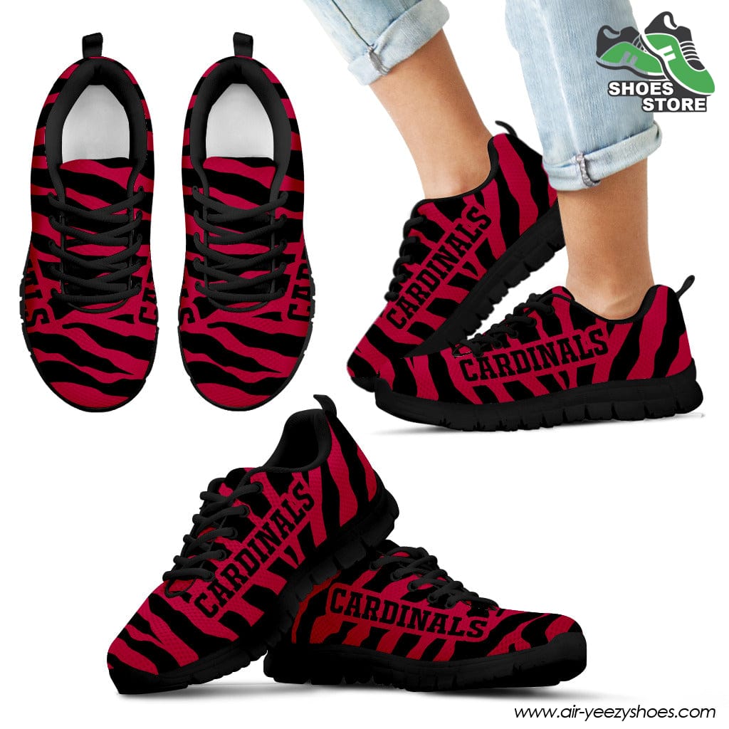 Arizona Cardinals Breathable Running Shoes Tiger Skin Stripes Pattern Printed