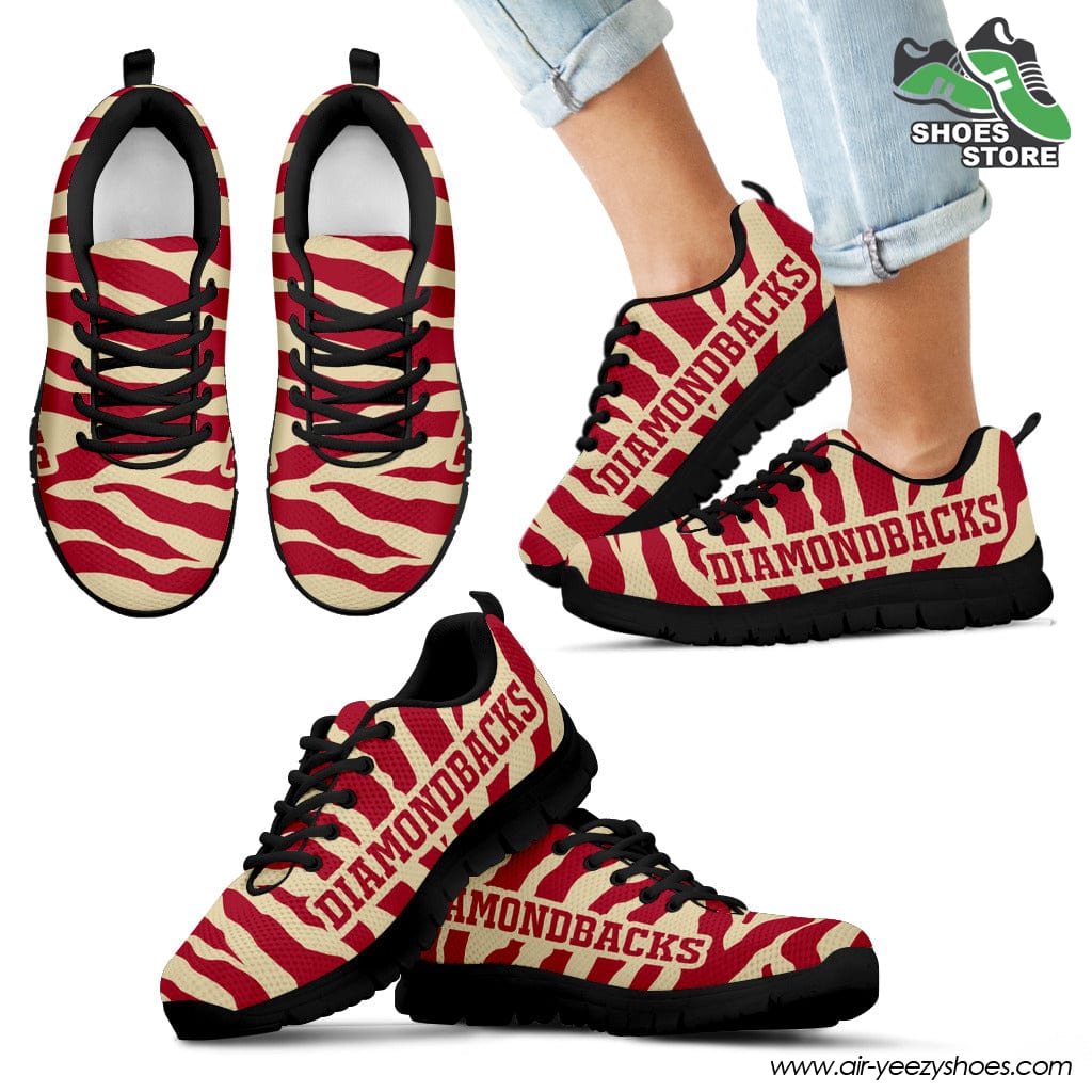 Arizona Diamondbacks Breathable Running Shoes Tiger Skin Stripes Pattern Printed