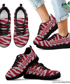 Arkansas Razorbacks Breathable Running Shoes Tiger Skin Stripes Pattern Printed