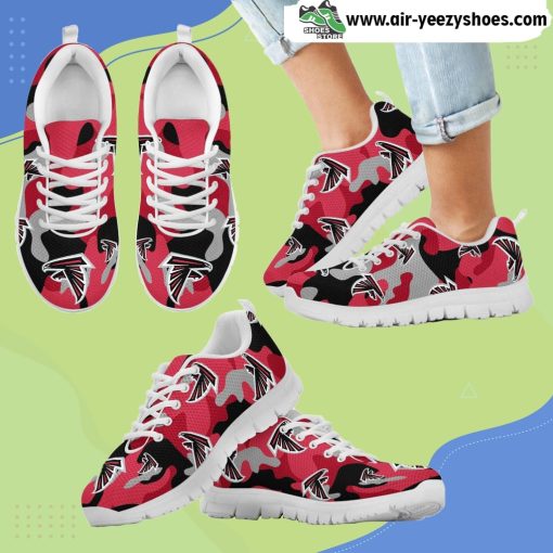 Atlanta Falcons Cotton Camouflage Fabric Military Solider Style Breathable Running Sneaker