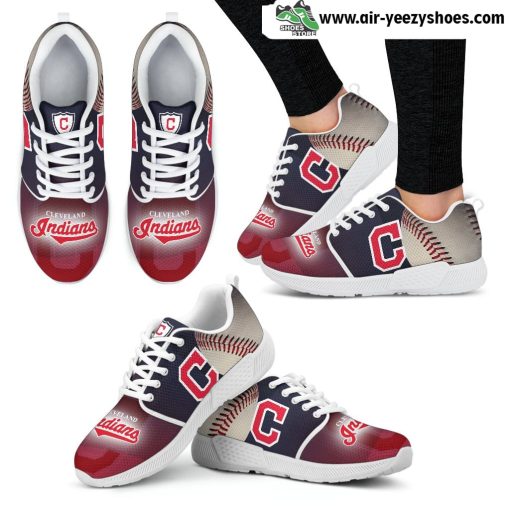 Awesome Cleveland Indians Breathable Running Shoes For Baseball Fan