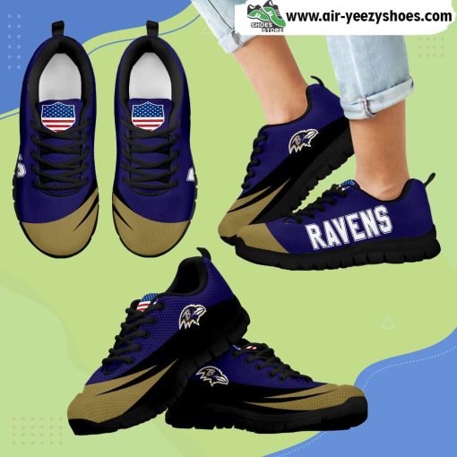 Awesome Gift Logo Baltimore Ravens Breathable Running Sneaker