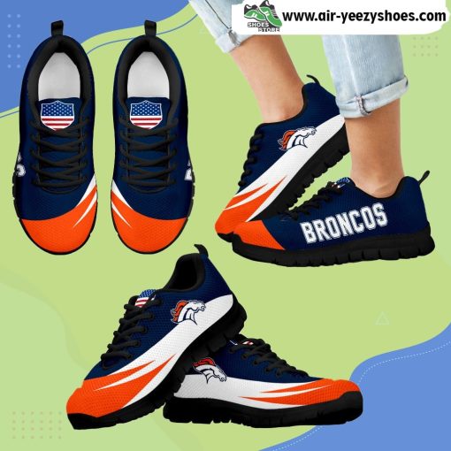 Awesome Gift Logo Denver Broncos Breathable Running Sneaker