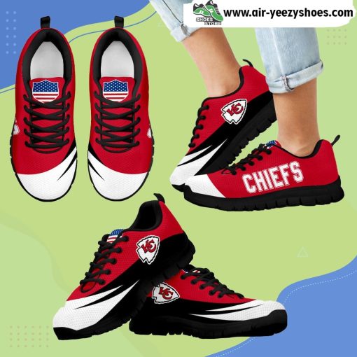 Awesome Gift Logo Kansas City Chiefs Breathable Running Sneaker