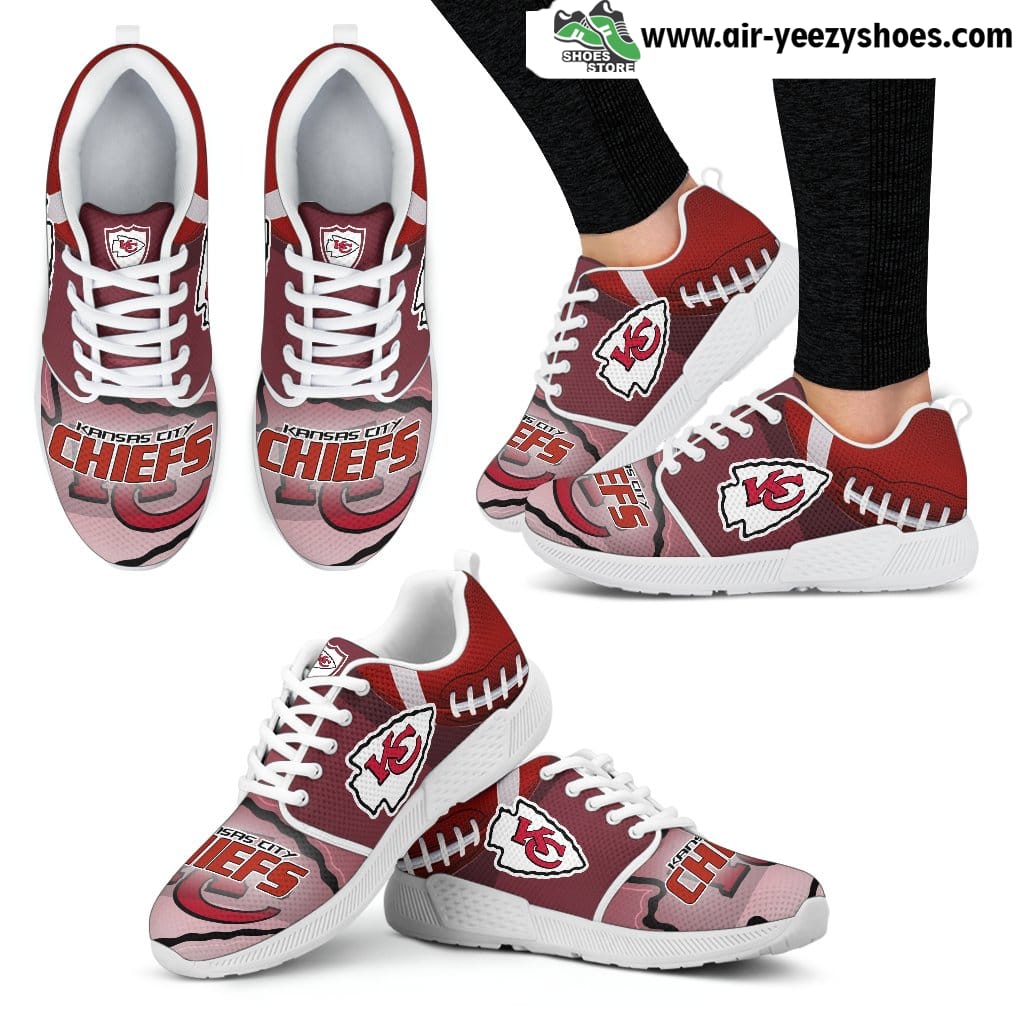 Awesome Kansas City Chiefs Breathable Running Shoes For Football Fan