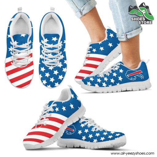 Buffalo Bills America Flag Full Stars Stripes Pattern Sneaker