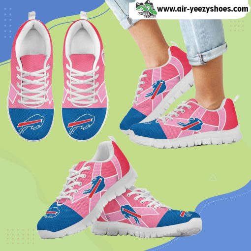 Buffalo Bills Cancer Pink Ribbon Breathable Running Sneaker