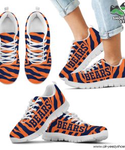 Chicago Bears Breathable Running Shoes Tiger Skin Stripes Pattern Printed