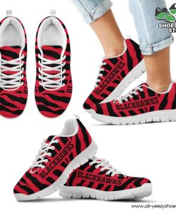 Chicago Blackhawks Breathable Running Shoes Tiger Skin Stripes Pattern Printed