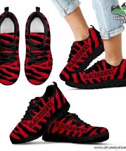 Chicago Blackhawks Breathable Running Shoes Tiger Skin Stripes Pattern Printed