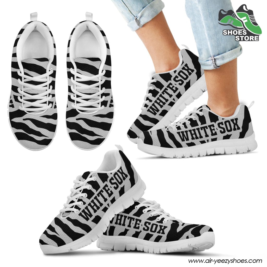 Chicago White Sox Breathable Running Shoes Tiger Skin Stripes Pattern Printed