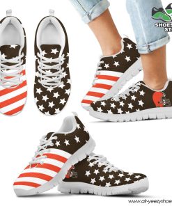 Cleveland Browns America Flag Full Stars Stripes Pattern Sneaker