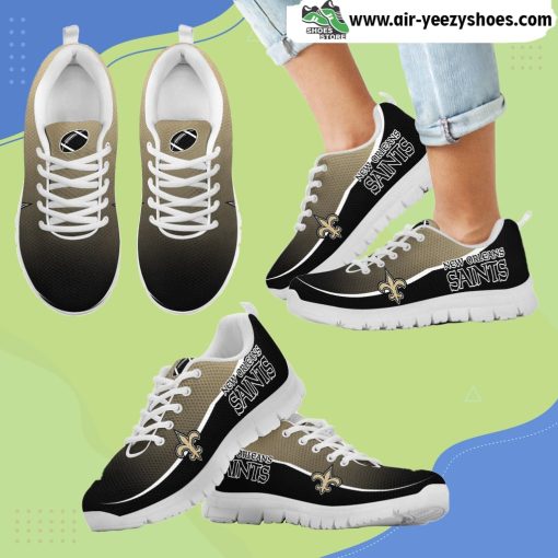 Colorful New Orleans Saints Passion Breathable Running Sneaker