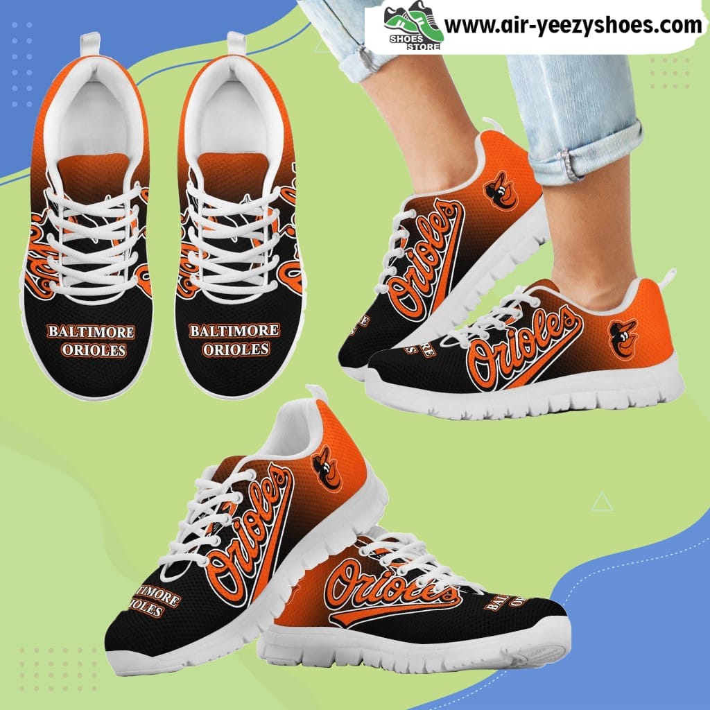 Colorful Unofficial Baltimore Orioles Breathable Running Sneaker Shop