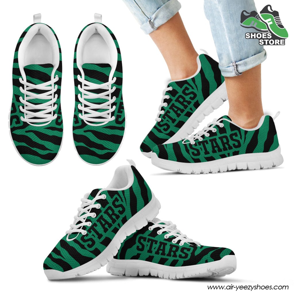 Dallas Stars Breathable Running Shoes Tiger Skin Stripes Pattern Printed
