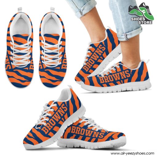 Denver Broncos Breathable Running Shoes Tiger Skin Stripes Pattern Printed