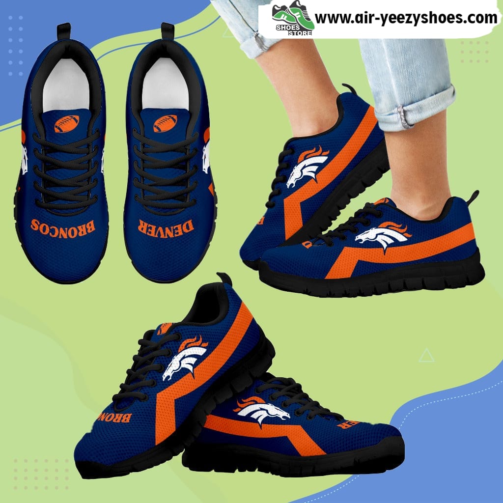 Denver Broncos Line Color Breathable Running Sneaker