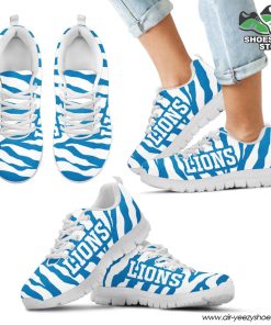 Detroit Lions Breathable Running Shoes Tiger Skin Stripes Pattern Printed