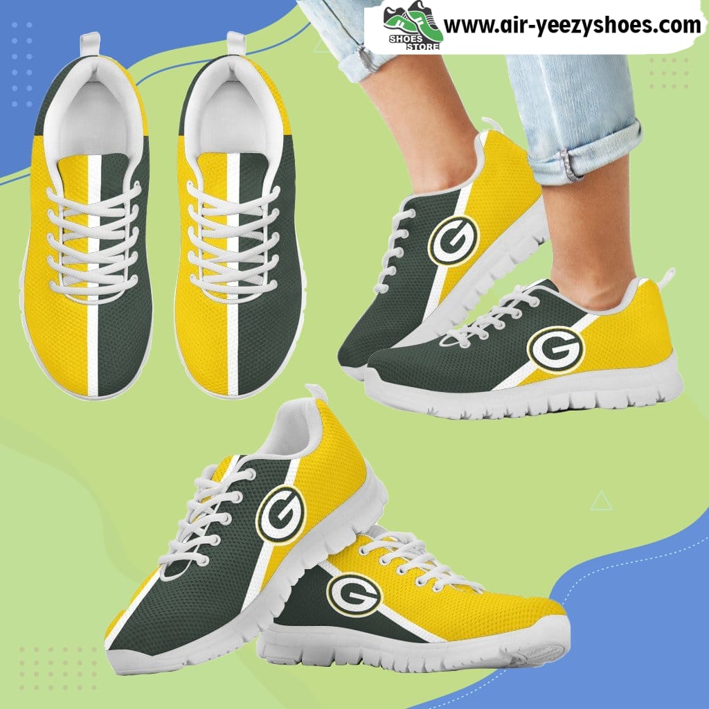 Dynamic Aparted Colours Beautiful Logo Green Bay Packers Breathable Running Sneaker