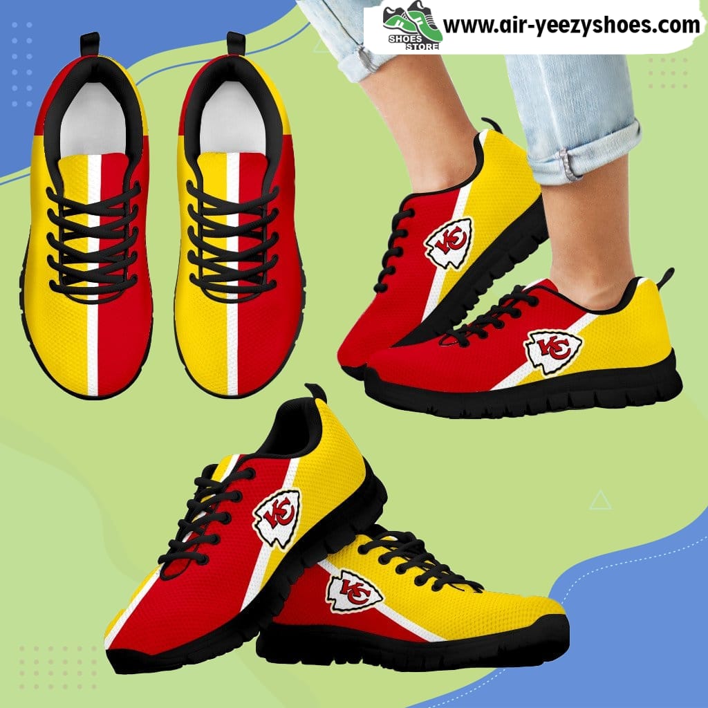 Dynamic Aparted Colours Beautiful Logo Kansas City Chiefs Breathable Running Sneaker