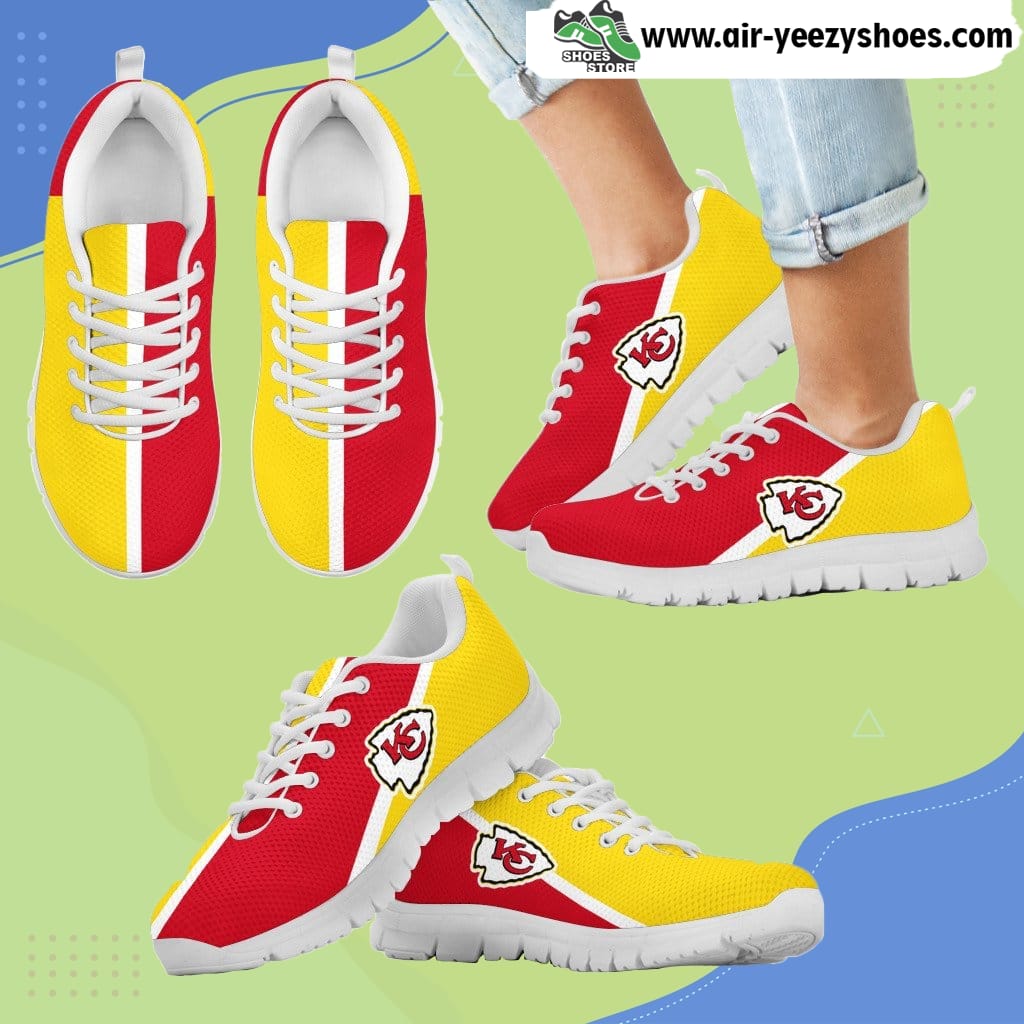 Dynamic Aparted Colours Beautiful Logo Kansas City Chiefs Breathable Running Sneaker