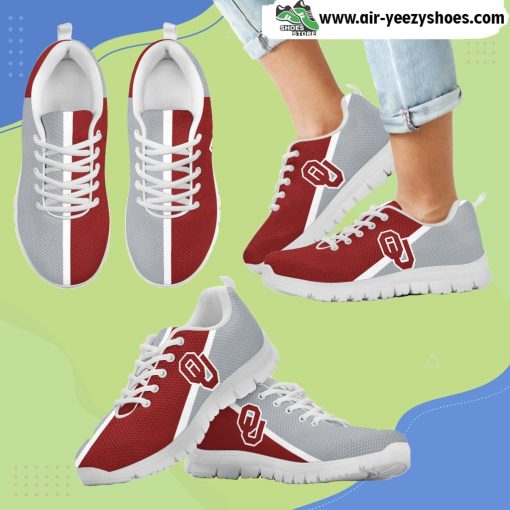 Dynamic Aparted Colours Beautiful Logo Oklahoma Sooners Breathable Running Sneaker