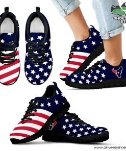 Houston Texans America Flag Full Stars Stripes Pattern Sneaker
