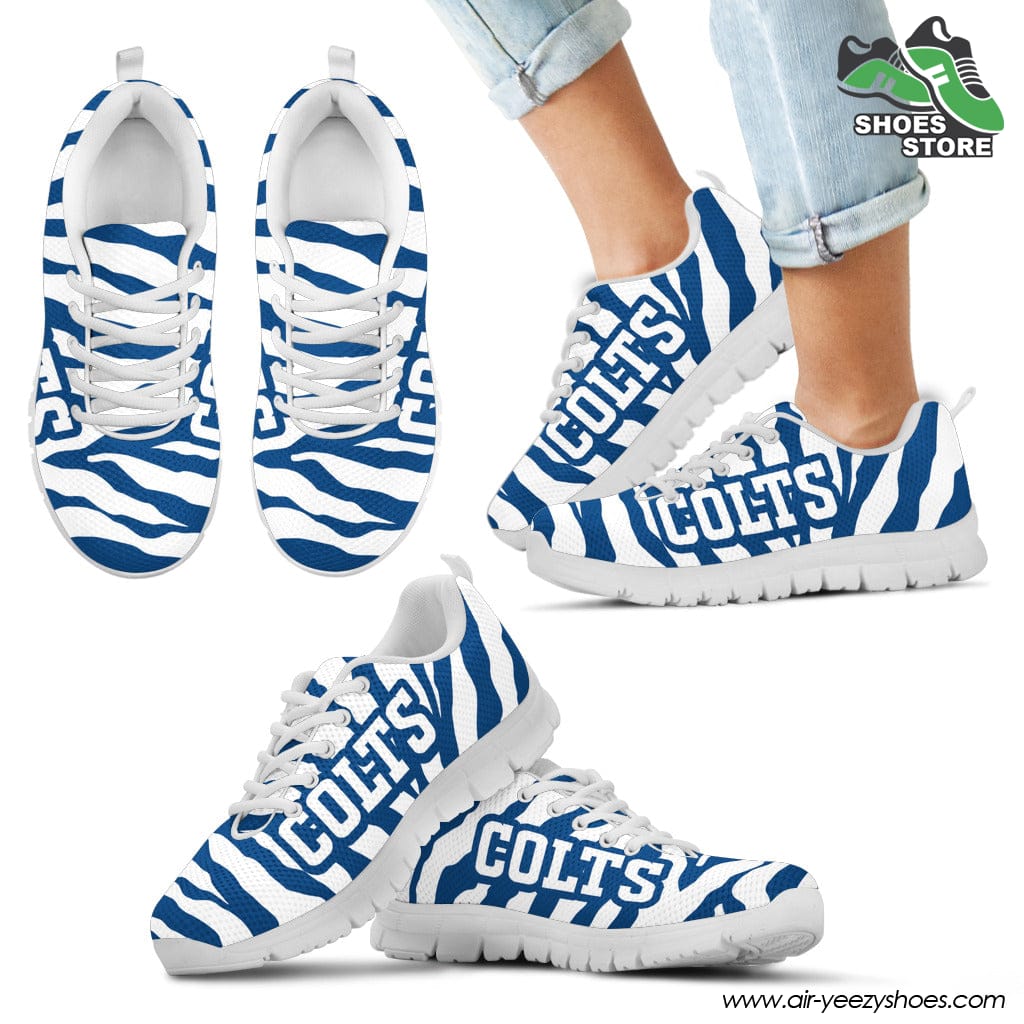 Indianapolis Colts Breathable Running Shoes Tiger Skin Stripes Pattern Printed
