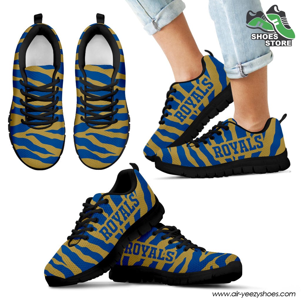 Kansas City Royals Breathable Running Shoes Tiger Skin Stripes Pattern Printed