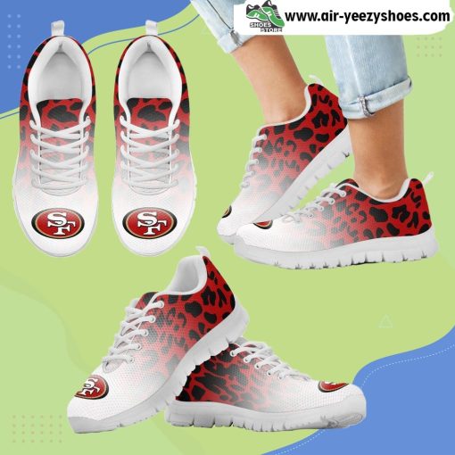 Leopard Pattern Awesome San Francisco 49ers Breathable Running Sneaker