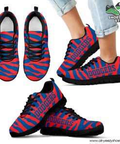 Los Angeles Dodgers Breathable Running Shoes Tiger Skin Stripes Pattern Printed