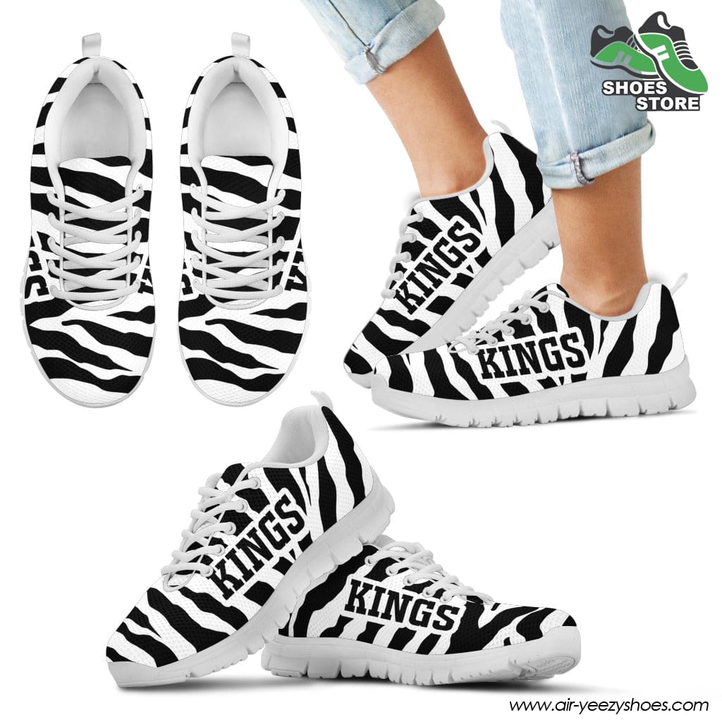 Los Angeles Kings Breathable Running Shoes Tiger Skin Stripes Pattern Printed