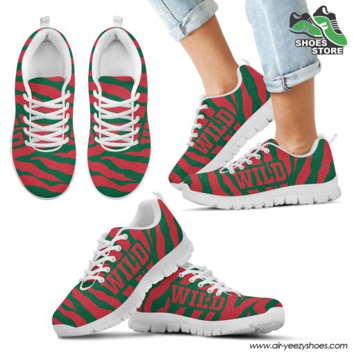 Minnesota Wild Breathable Running Shoes Tiger Skin Stripes Pattern Printed