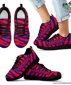 Montreal Canadiens Breathable Running Shoes Tiger Skin Stripes Pattern Printed