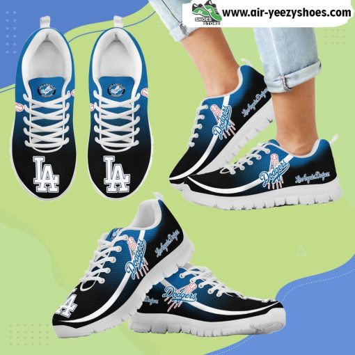 Mystery Straight Line Up Los Angeles Dodgers Breathable Running Sneaker