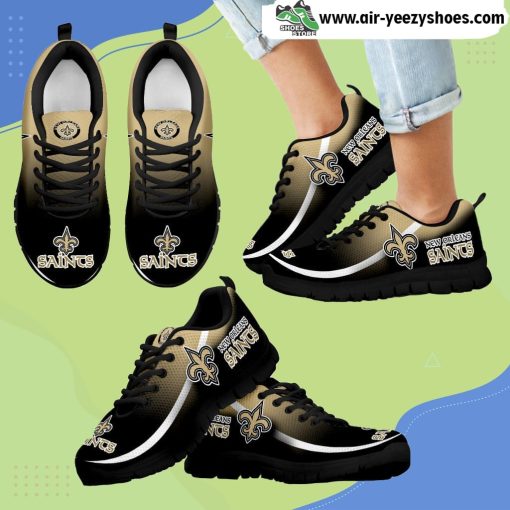 Mystery Straight Line Up New Orleans Saints Breathable Running Sneaker