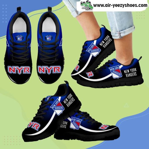 Mystery Straight Line Up New York Rangers Breathable Running Sneaker