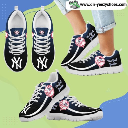 Mystery Straight Line Up New York Yankees Breathable Running Sneaker
