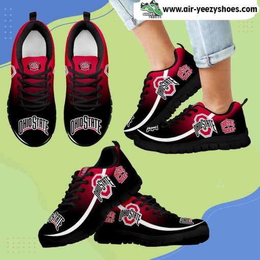 Mystery Straight Line Up Ohio State Buckeyes Breathable Running Sneaker