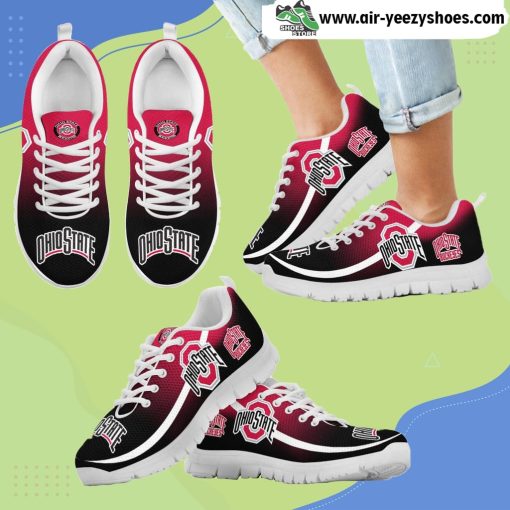 Mystery Straight Line Up Ohio State Buckeyes Breathable Running Sneaker