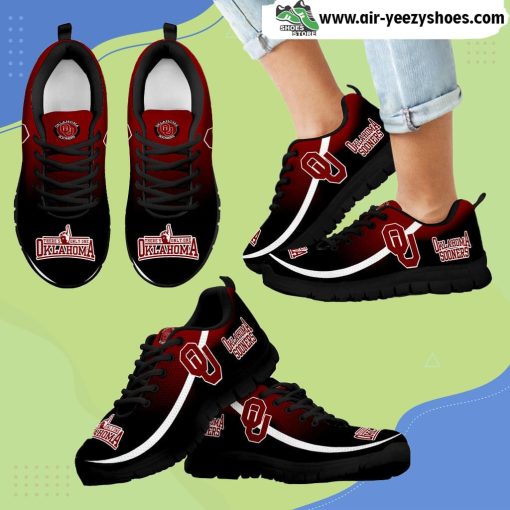 Mystery Straight Line Up Oklahoma Sooners Breathable Running Sneaker