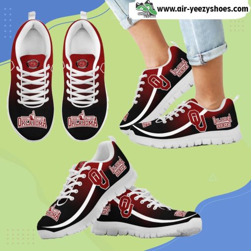 Mystery Straight Line Up Oklahoma Sooners Breathable Running Sneaker