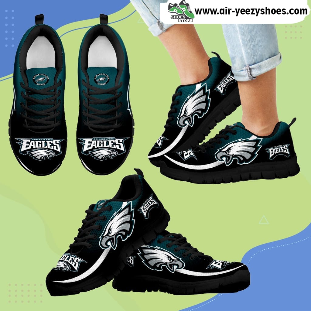 Mystery Straight Line Up Philadelphia Eagles Breathable Running Sneaker