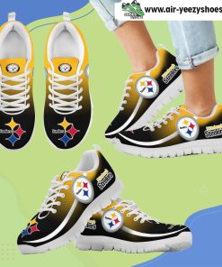 Mystery Straight Line Up Pittsburgh Steelers Breathable Running Sneaker