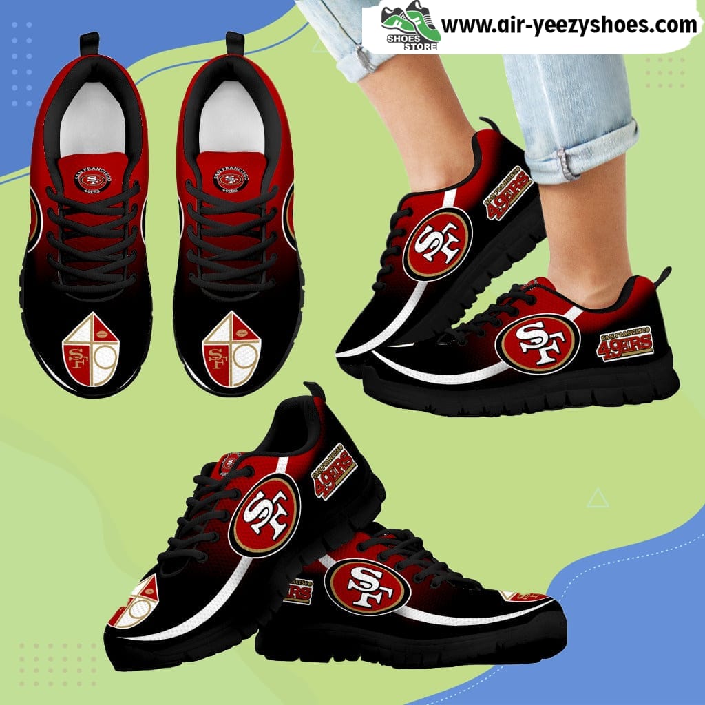 Mystery Straight Line Up San Francisco 49ers Breathable Running Sneaker