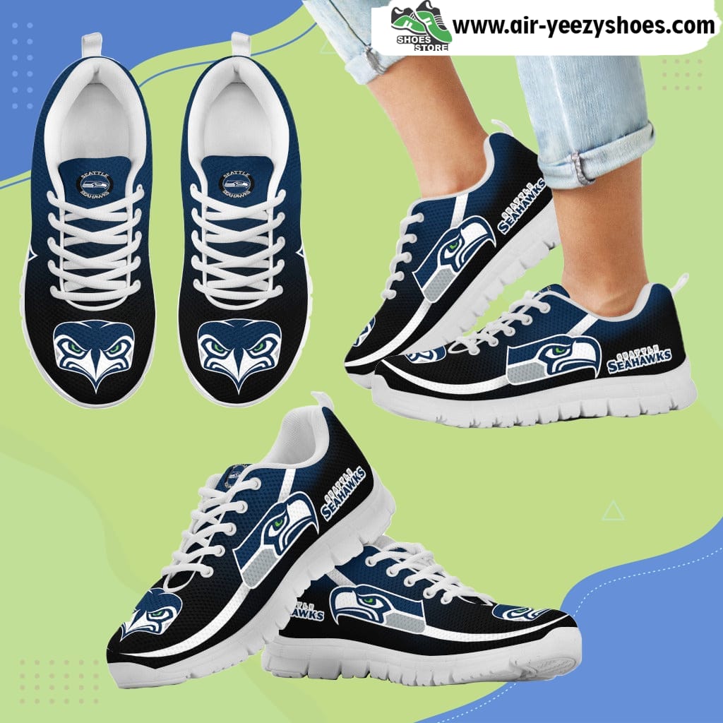 Mystery Straight Line Up Seattle Seahawks Breathable Running Sneaker