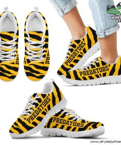 Nashville Predators Breathable Running Shoes Tiger Skin Stripes Pattern Printed
